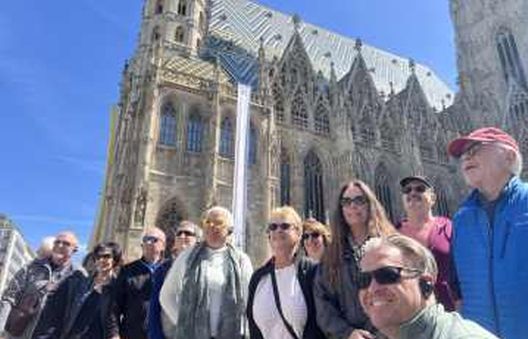 Travelers exploring Vienna’s historic Ringstrasse on small group tour